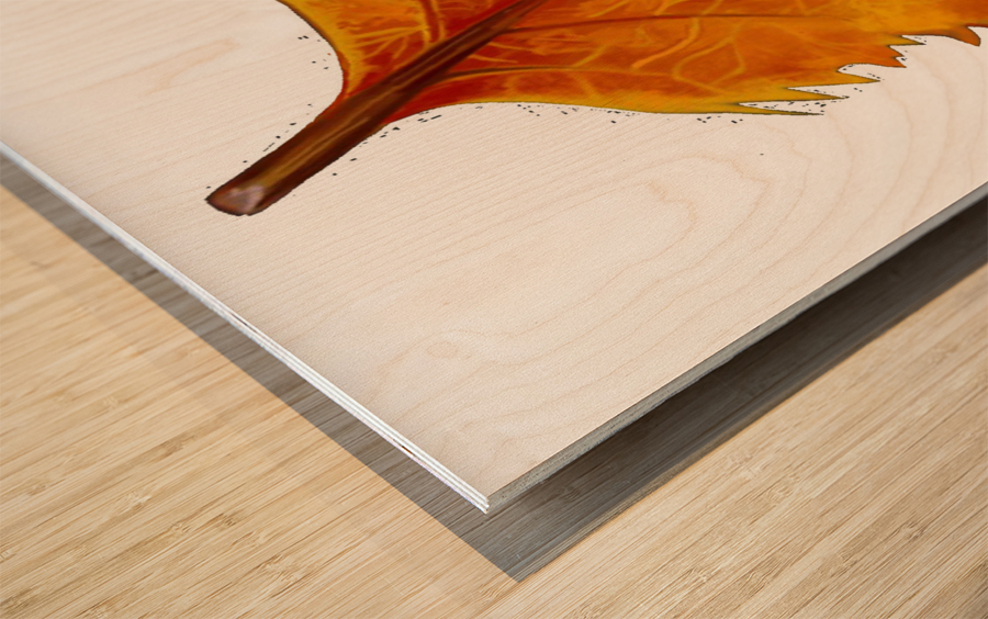 OrangeLeaf Wood print
