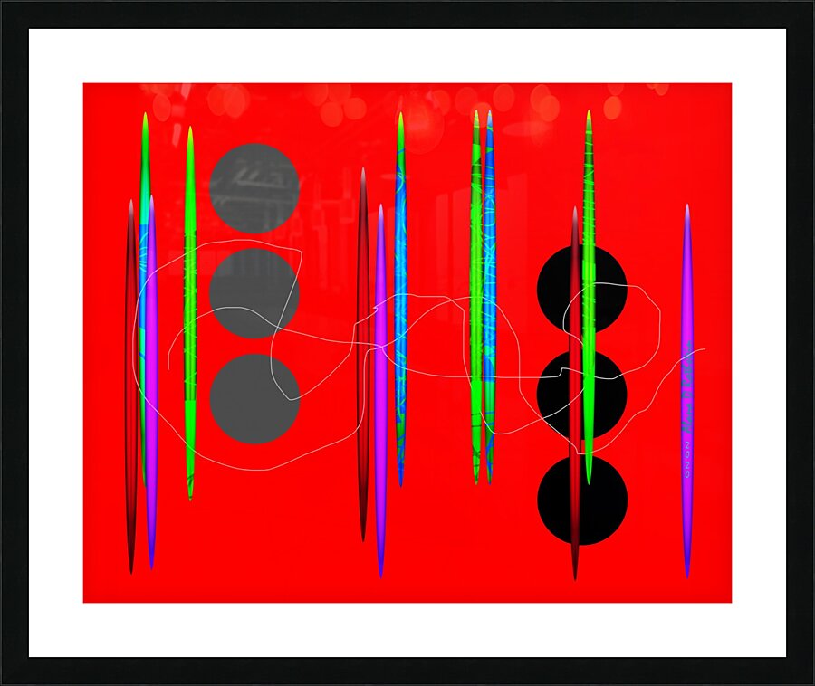 HorizonRedCircles Picture Frame print
