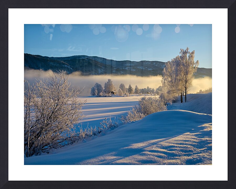 Norway Fresh Snow Picture Frame print