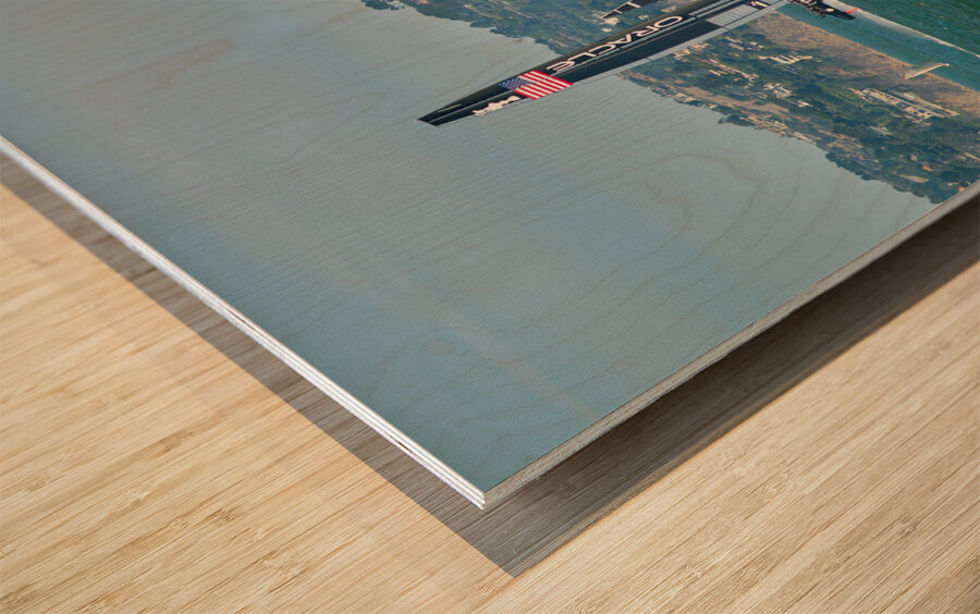 Americas Cup USA vs New Zealand 05 Wood print