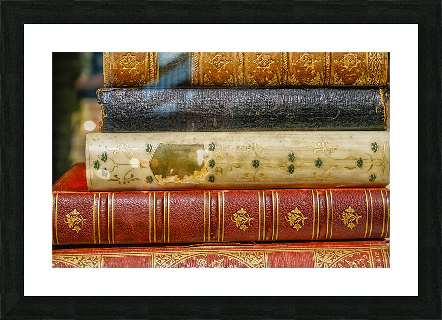 antique books Picture Frame print