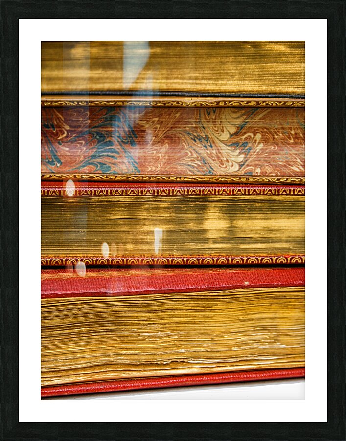 Antique books Picture Frame print