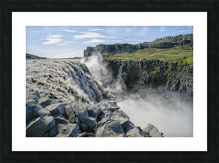 Gullfoss waterfall with lots of spraying Picture Frame print