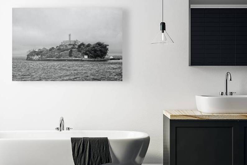 Alcatraz island in black and white by Patricia Hofmeester PHotography