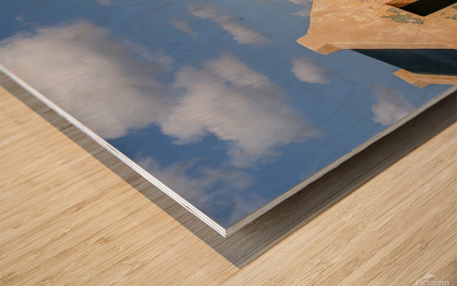 Historical slave houses on Bonaire Wood print