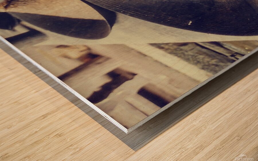 Finished cooking gone home. Wood print