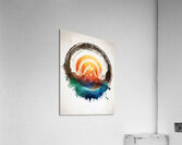 nature watercolor mountain camping outdoors fores Acrylic Print