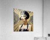 art deco beauty woman female gorgeous girl face p Acrylic Print