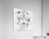 drawing picture art woman flower fairy muse sprin Acrylic Print