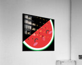 fruit watermelon cute kawaii healthy seeds face.j Acrylic Print