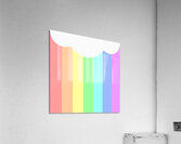 rainbow cloud background pastel template multi co Acrylic Print