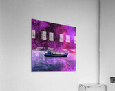 boat fisherman ship sea ocean milky way night nat Acrylic Print