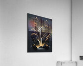 waterfall water nature springs rain drawing paint Acrylic Print