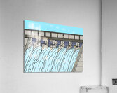 dam floodgate stop gates water supply water reser Acrylic Print