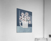 flowers mug drawing blue background pattern natur Acrylic Print