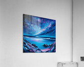 sea stars night nature ocean sky space galaxy nig Acrylic Print
