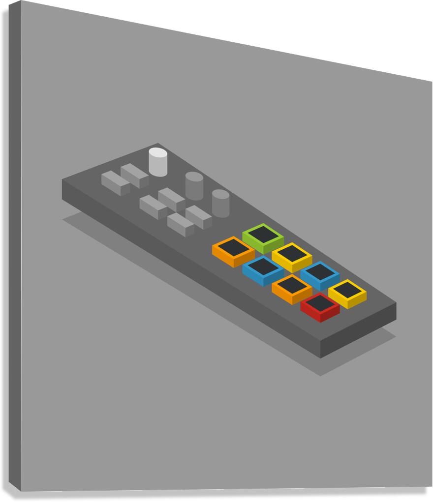 midi studio music beat controller pad Canvas Print
