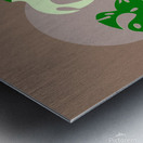 monstera plant boho floral background botanical d Metal print