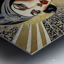 art deco beauty woman female gorgeous girl face p Metal print