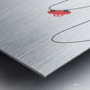 minimalist road automobile lineart comic ride Metal print