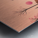 sunset dawn trees forest park art Metal print