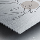 deer fallow deer boho antlers stately drawing rut Metal print