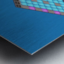 music equipment controller studio button blue key Metal print