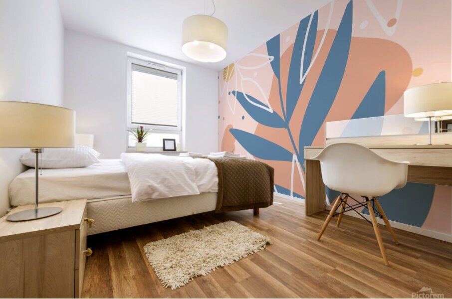 summer pattern tropical design nature green plant Mural print