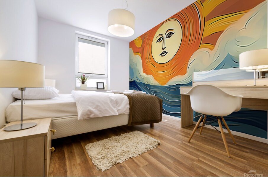 sea background water ocean design landscape blue Mural print