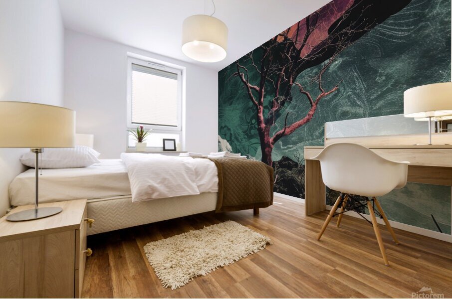 night sky nature tree night landscape forest gala Mural print