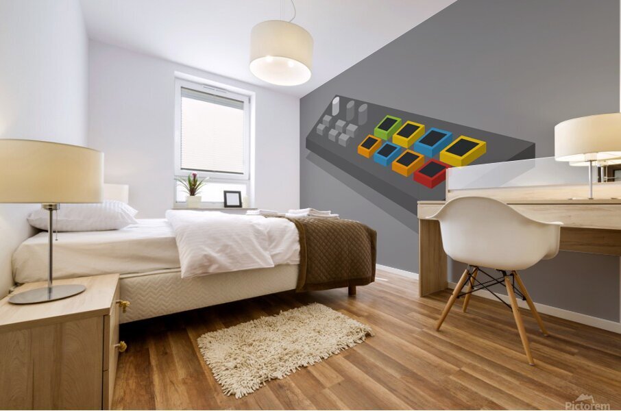 midi studio music beat controller pad Mural print