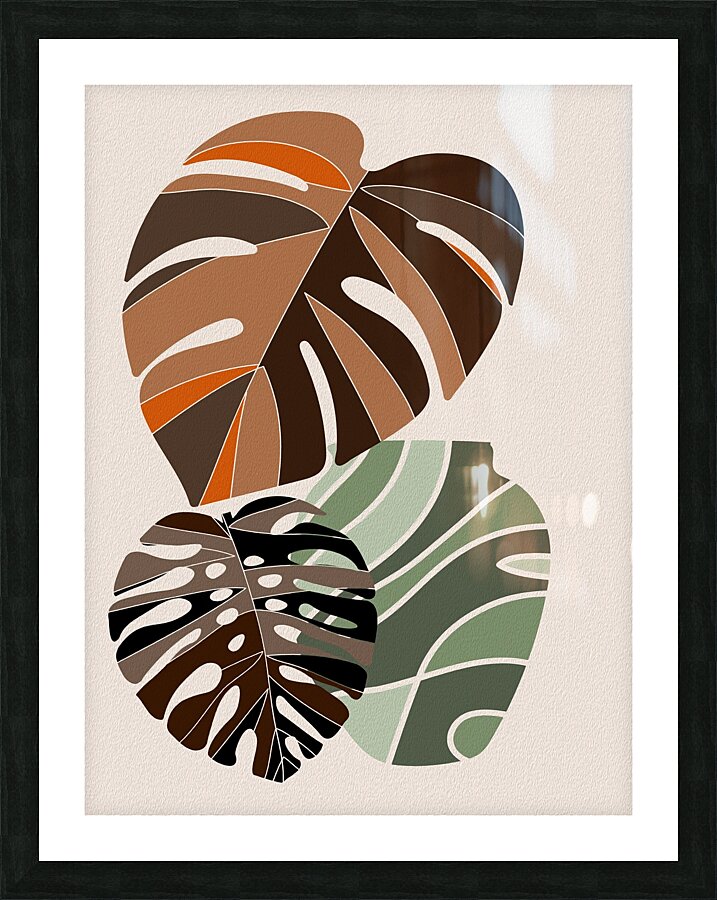 monstera leaves plants simple minimalist backgrou 1708619751.6874 Picture Frame print
