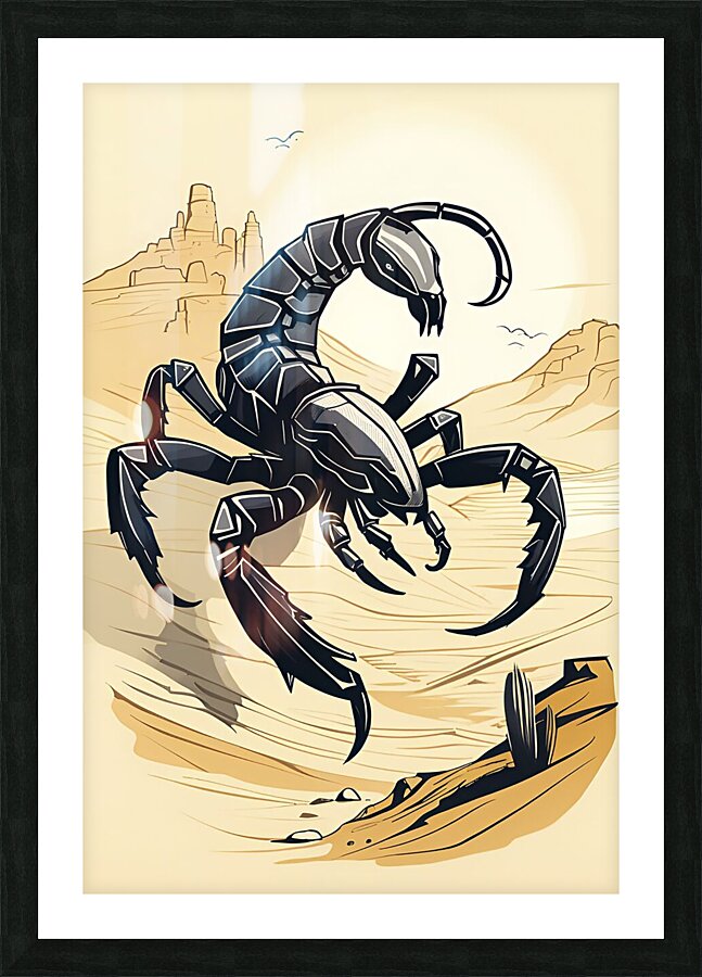scorpion nature arachnid animal venomous poisonou Picture Frame print