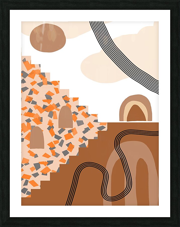 bohemian digital minimalist boho style geometric Picture Frame print