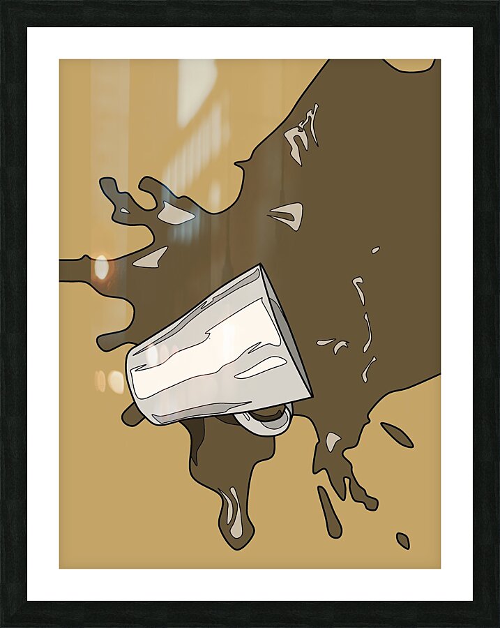 coffee coffee shop tea digital cup brown tomorrow Picture Frame print