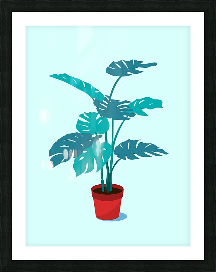 plant foliage monstera leaves nature houseplant c Picture Frame print