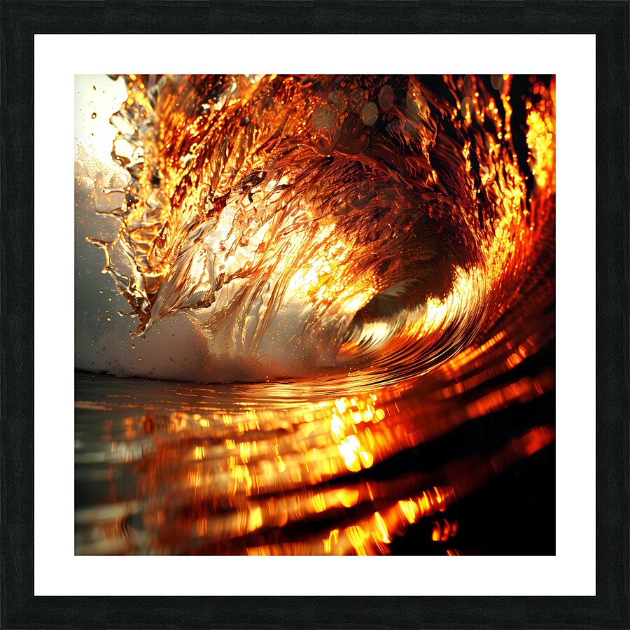 wave art mood water sea beach Picture Frame print