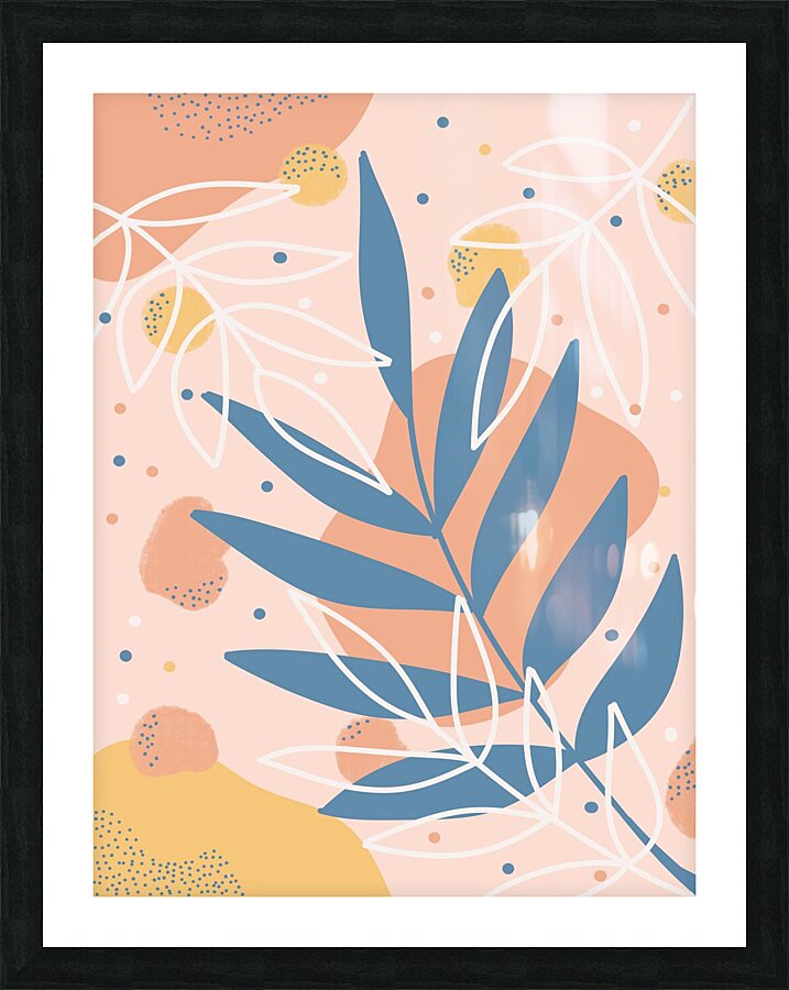 summer pattern tropical design nature green plant Picture Frame print