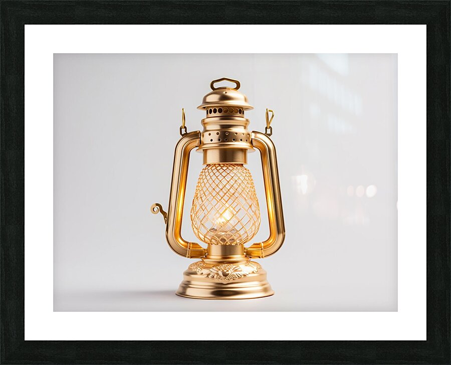 lantern vintage light lamp old fashioned antique Picture Frame print