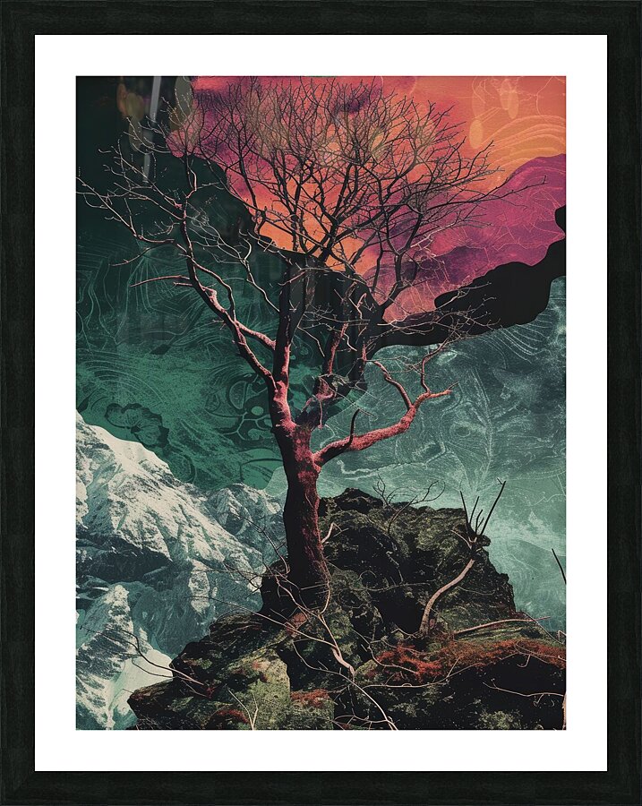 night sky nature tree night landscape forest gala Picture Frame print