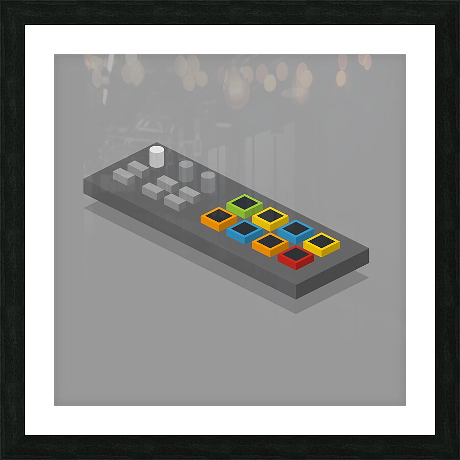 midi studio music beat controller pad Picture Frame print