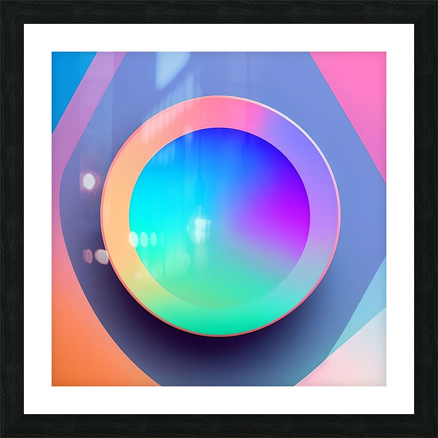 circle colorful rainbow spectrum button gradient. Picture Frame print