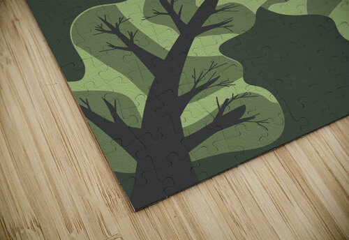 trees forest evening drawin Sastroredjo puzzle
