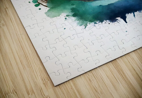 nature watercolor mountain camping outdoors fores Sastroredjo puzzle