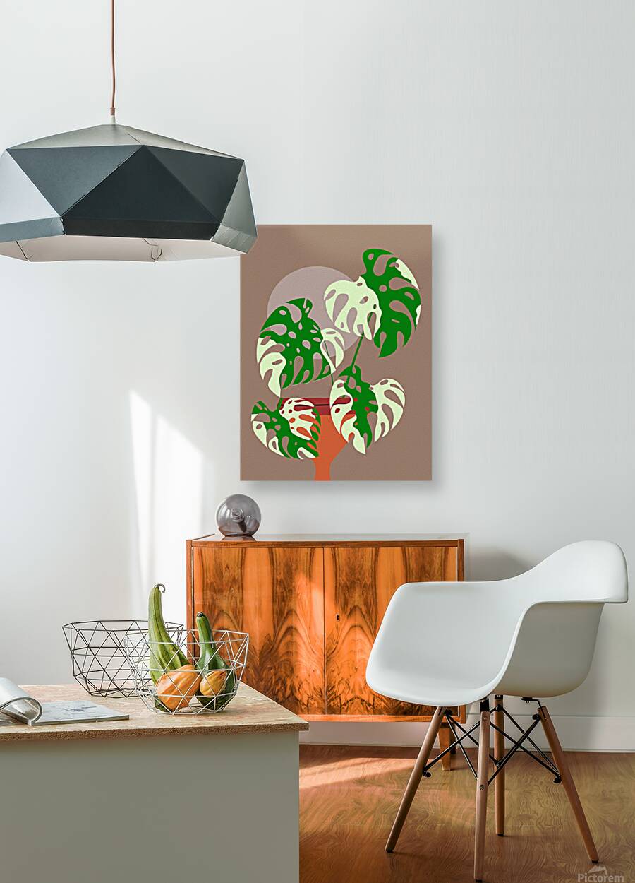 monstera plant boho floral background botanical d Reproduction