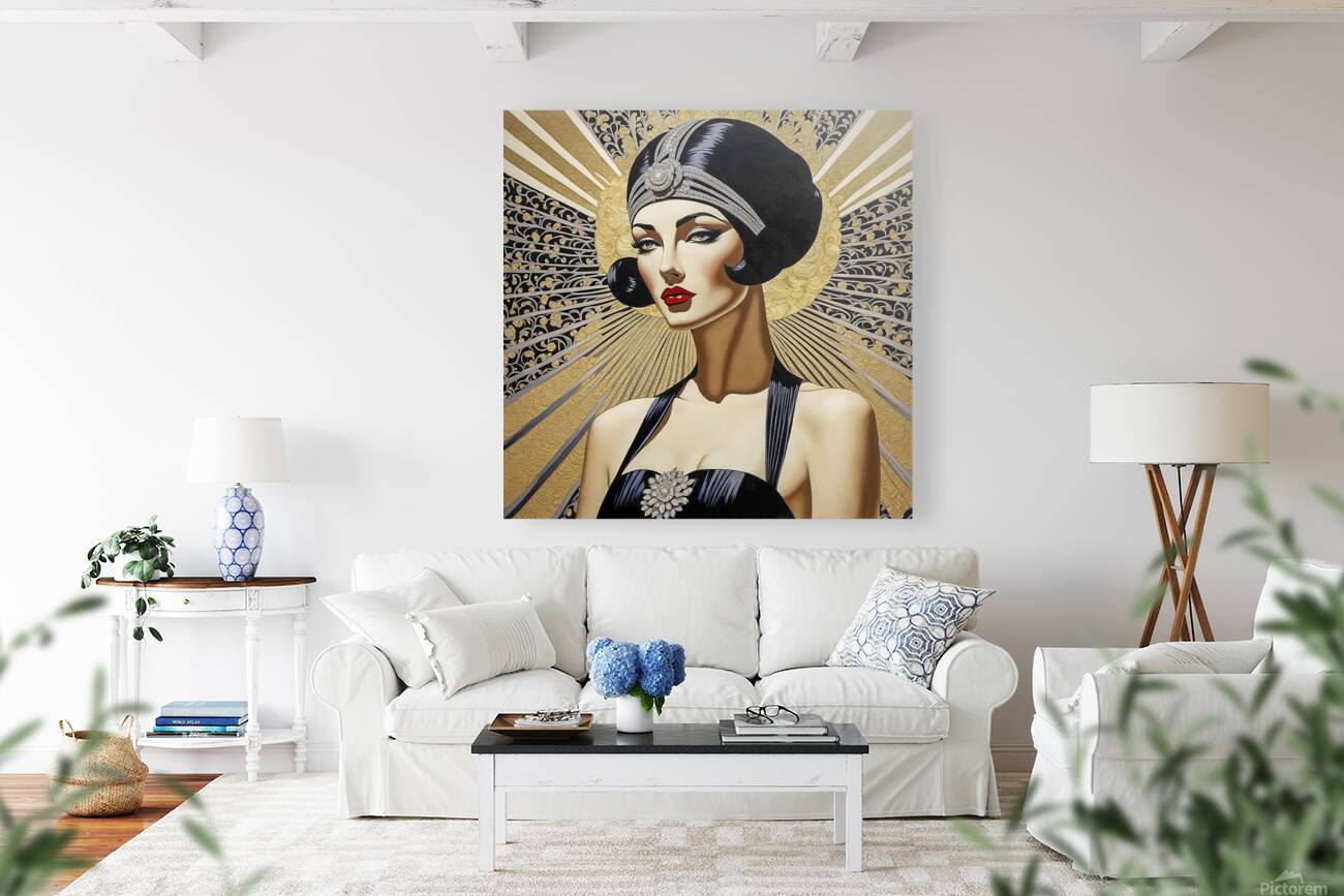 art deco beauty woman female gorgeous girl face p Reproduction