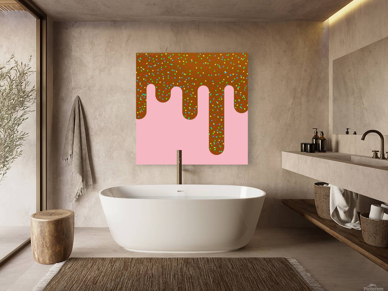 ice cream dessert food cake chocolate sprinkles s Reproduction