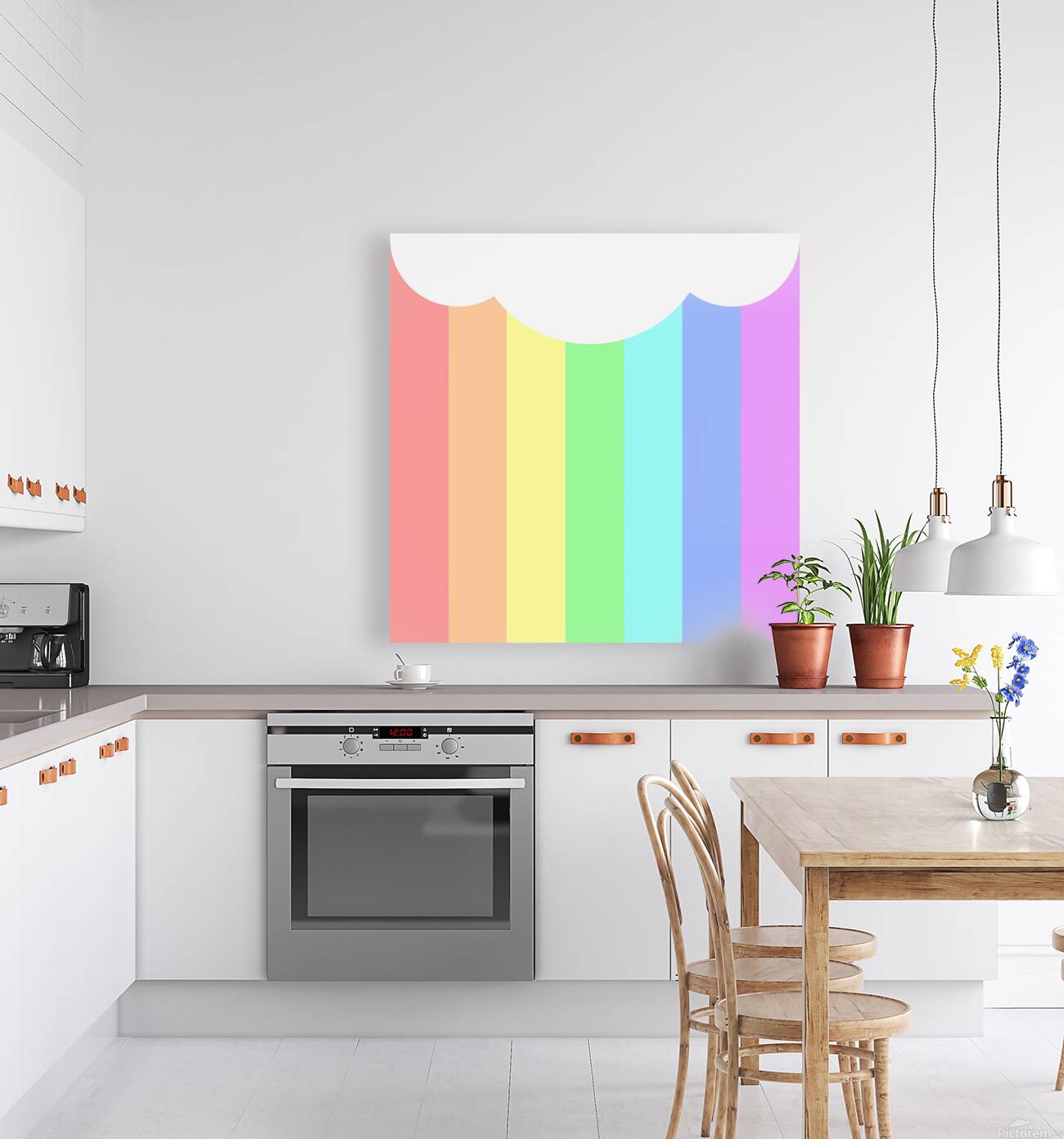 rainbow cloud background pastel template multi co Reproduction