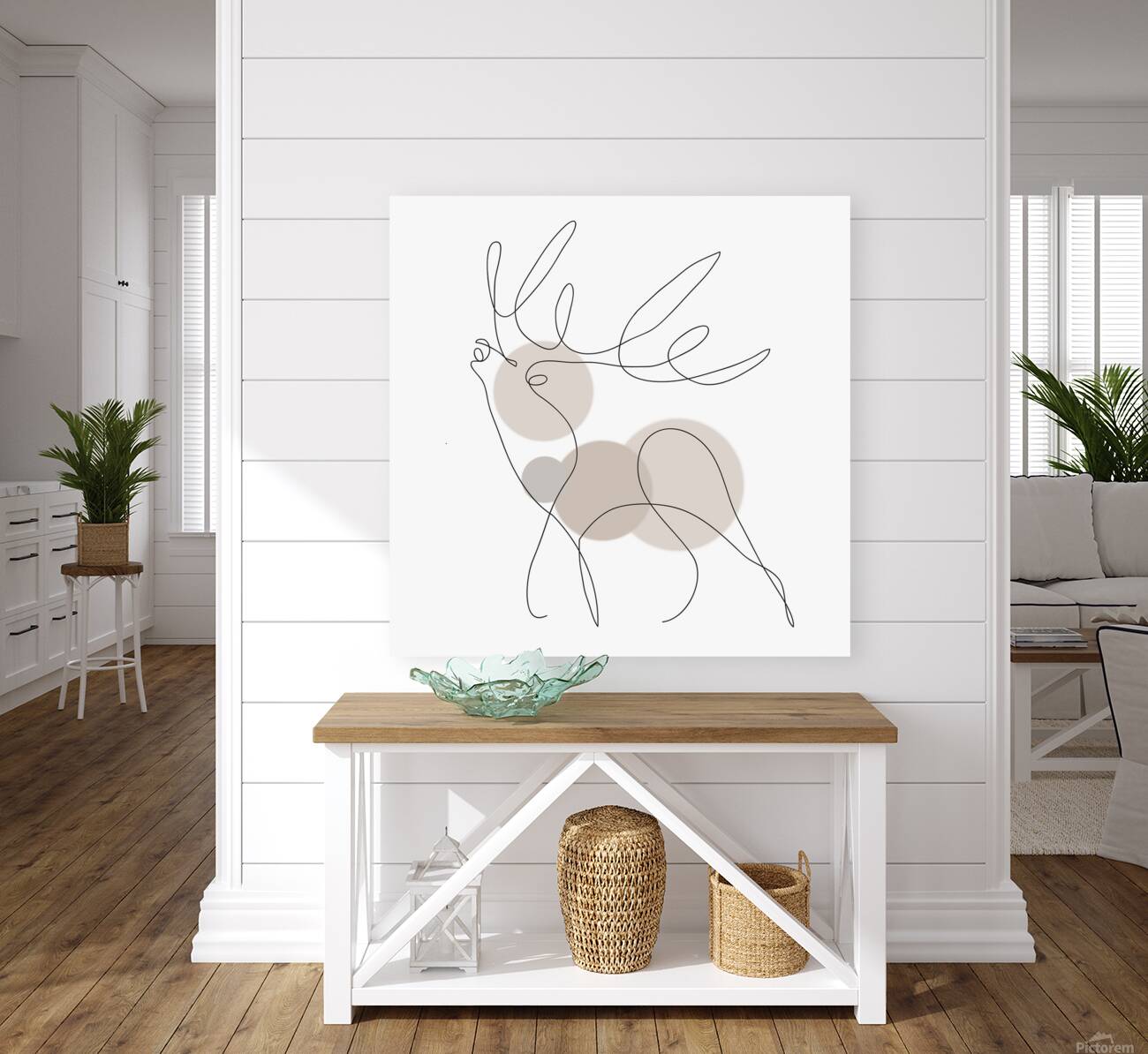 deer fallow deer boho antlers stately drawing rut Reproduction