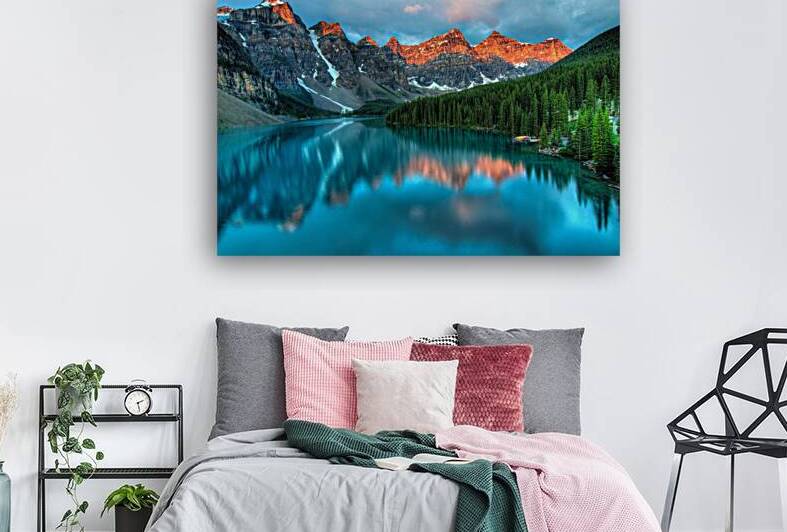 alberta canada lake mountains by Sastroredjo
